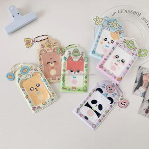 GOSS Dernière conception 3 pouces Pvc Creative Kpop Merchandise Kpop Star Photo Card Holder Frame with Fluffy Pendant Keychain Hot Saling - Product Image 2