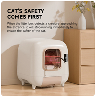 Litière automatique pour chat Vansity, autonettoyante, confortable, grande capacité, facile à nettoyer, toilette automatique pour chat