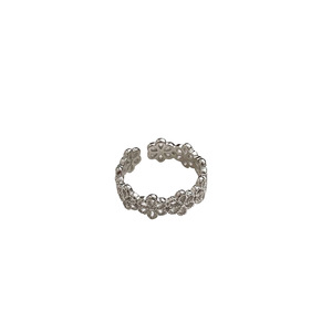 925 Sterling Silver Flower <b>Ring</b> For Women <b>Open</b> Design Plain Silver Everyday Wear - Product Image 5
