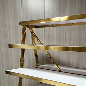 Estanterías Modernas para Exhibición de Accesorios de Ropa, Estructura de Acero Inoxidable, Estantes Blancos, Combinables con Maniquíes y Perchas, Configuración Completa para Tiendas - Product Image 6