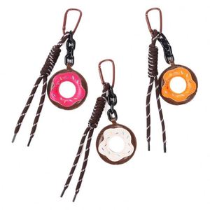 Wholesale PU Leather Donut Keychain Cute <b>Chocolate</b> Bread Bag Pendant Versatile <b>Mini</b> Accessory Factory Direct - Product Image 5
