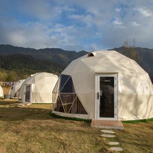Outdoors PVC Hotel Luxury Geodesic Dome House Tents Glamping With Sunlight Window