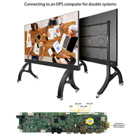 Écran LED TV tout-en-un pliable et relevable de 135 "163 " avec dalle plate Max, affichage LED COB P0.9 P1.2 P1.5 P1.8, écran TV LED 1.2 mm
