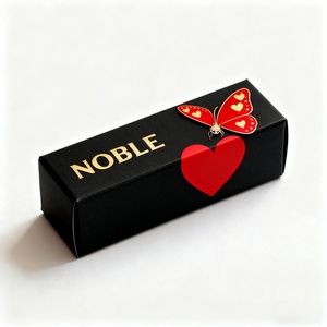 Luxury Rigid Cardboard Lipstick Gift <b>Box</b> Sponge Lining Custom Embossed Biodegradable Cosmetic Packaging for Beauty Products - Product Image 1