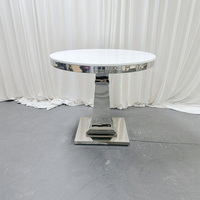 Mesa para Pastel de Boda, Estilo Moderno y Elegante, Plateada, de Acero Inoxidable, para Hoteles y Eventos