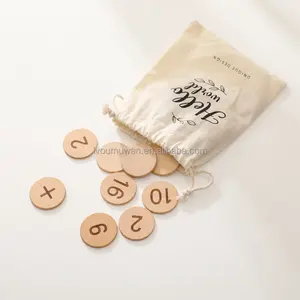 Tabuleiro de contagem montessori para meninos e meninas, jogo educacional de madeira com letras maiúsculas e minúsculas, jogo dupla face