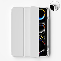 Étuis pour tablette acrylique en cuir PU Smart Clear PC Shell Cover pour iPad Air 11 pouces M2 2024 pour iPad Air 5th/4th Gen 10.9 pouces