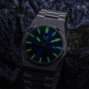 Reloj de Pulsera Clásico de Acero con Correa de Acero, Resistente al Agua, con Esfera Única con Diseño de Rayos de Sol y Calendario, Relojes de Cuarzo de Lujo para Hombre, Marcas de Relojes de Pulsera OEM - Product Image 3