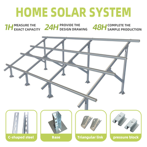 Structure en acier pour montage solaire au sol à usage intensif sur mesure Nouveaux modules PV encadrés Panneau de rayonnage solaire avec découpe personnalisée - Product Image 2