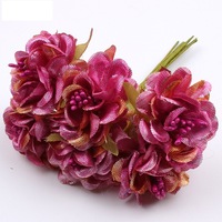 Buket Sutra Mini Buatan Peony 3Cm, Bahan Aksesori Karangan Bunga DIY