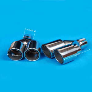 Tubo de escape cromado de acero inoxidable 3,5 de doble capa redondo de 304 pulgadas - Product Image 2