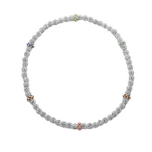 מותרות בעבודת יד מותרות שרשרת קולר אלסטית 8 מ "מ בלינג קריסטל חימר כדור חימר שרשרת חרוזים לנשים - Product Image 6