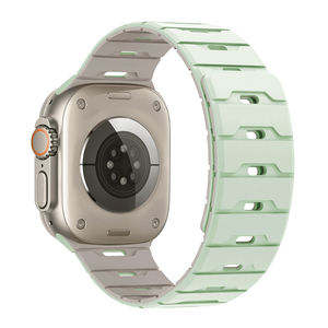 Eraysun Bracelet intelligent magnétique en silicone bicolore à échelle de dragon pour bracelet de montre intelligente Apple - Product Image 5