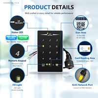 Lecteur RFID réseau TCP/IP, interface RJ45, prise en charge de la télécommande, UDP HTTP MQTT, lecteur de code QR 13,56 MHz, lecteur IC pour contrôle d'accès