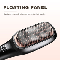 Peigne Lisseur Électrique Rotatif à 360° à Ions Négatifs à 3 Niveaux, Marque Privée, Brosse à Cheveux Mini Multifonctionnelle en Nylon pour Usage Domestique