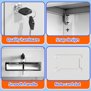 2-Cửa Bên Tủ Tập Tin Thép Lớn Lưu Trữ Giải Pháp Thư/Pháp Lý/F4/A4 Kích Thước Nhà Văn Phòng Tập Tin Treo Tập Tin Tổ Chức Khóa - Product Image 4