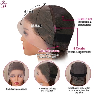 FH Peruvian Short Brazilian Ombre Colored <b>Human</b> <b>Hair</b> Bob <b>Wig</b> 13*4 <b>Lace</b> Frontal <b>Wig</b> for Black Women - Product Image 5