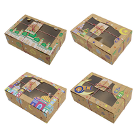 Boîte en papier kraft pour l'Aïd Ramadan avec fenêtre transparente, ficelle, pour pâtisseries, biscuits, bonbons, emballage cadeau, vente en gros personnalisée islamique