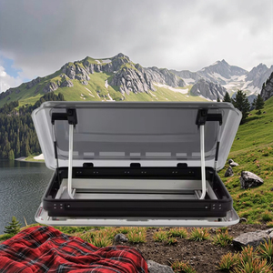 <span class=keywords><strong>Claraboya</strong></span>/Ventana de Techo para <span class=keywords><strong>Autocaravana</strong></span>/Caravana, Automática/Manual, con Luz LED, Doble Capa de Vidrio Acrílico, Aislante del Calor, Impermeable - Product Image 2