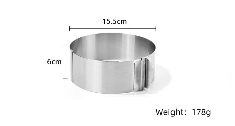 Hauteur: 6CM [6-12 pouces rétractable gâteau anneau]