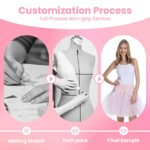 Jupe de fête pastel en gros, jupe en tulle superposée et tissu léger, jupe tutu rose pâle pour mariages et fêtes de <span class=keywords><strong>princesse</strong></span>, approvisionnement en vrac - Product Image 2