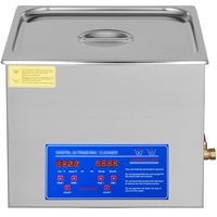 Nettoyeur à ultrasons VEVOR 15L en acier inoxydable avec chauffage numérique et minuterie pour usage commercial, personnel et domestique