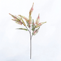 13 têtes de feuilles artificielles douces en forme de feuille de persan, bouquet de verdure artificielle, dégradé de couleurs automnales, décoration de vase de table d'intérieur, Helecho