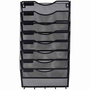 10 Tier Wall Mounted Hanging <b>File</b> Organizer Metal Mesh Organizer <b>File</b> Holder Magazine Rack for Office Classroom Organization - Product Image 3
