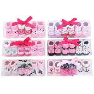 Vente en gros de chaussettes pour bébés garçons et filles en coton, avec nœuds fantaisie en forme de fleurs, coffret cadeau princesse, prix bas - Product Image 1