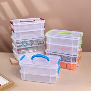 1/2/3层塑料多用途便携式存储容器盒现代手柄组织器工具存储PP材料 - Product Image 3