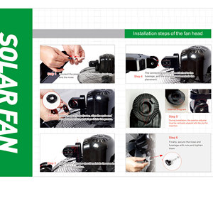 Ventilateur de refroidissement domestique solaire rechargeable de 16 pouces le plus vendu avec batterie au lithium, ventilateur solaire longue durée - Product Image 3