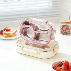 304 stainless steel <b>lunch</b> <b>box</b>, leak-proof and airtight food container, portable and microwave-safe bento <b>box</b>. - Product Image 1