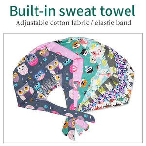 Gorros DE TRABAJO unisex para hospital de mascotas, gorro quirúrgico ajustable con estampado transpirable de algodón, gorro de médico y enfermera, gorro de belleza para farmacia y Mujer - Product Image 2