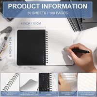 Carnet à spirale personnalisé avec couverture en PP imperméable et pages en papier de pierre A5/A6, reliure spirale pour extérieur, bureau, école, logo OEM disponible