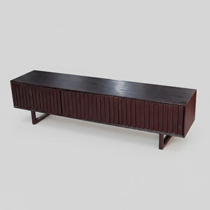 ตู้ทีวีไม้โอ๊คทำจากไม้แบบเรียบง่ายทันสมัยพร้อมที่เก็บของ - Product Image 1