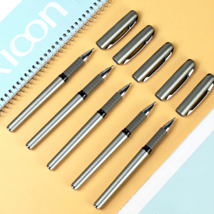 Deli S26 Gel Pen 0.7mm Metal Office Business Signature Pen Black Ink School Writing Tool - Product Image 1