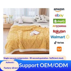 Winter Thick Comfortable <b>Blanket</b> Twist Double Layer Taffeta Fleece for Office Air Conditioning Shawl <b>Throw</b> <b>Blanket</b> - Product Image 4