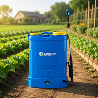Pulvérisateur électrique à dos SANQI 16L, pulvérisateur agricole à batterie, double buse en option