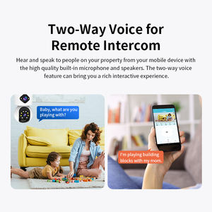 C992DR Caméra moniteur HD à double objectif Caméra de sécurité domestique Wifi Cctv connectée <span class=keywords><strong>au</strong></span> téléphone portable Caméra bébé audio bidirectionnelle - Product Image 4