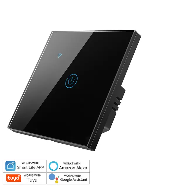 Tuya WiFi Smart Switch EU/UK/US Standard Touch Smart Life Wand schalter 220V Sprach arbeit mit Alexa Google Home Need Neutral