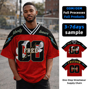 <b>Top</b> Ranking Men's Casual Hip Hop T-shirts Spandex/Polyester Knitted 200g Digital Printing Quick Dry OEM Service Custom <b>Patchwork</b> - Product Image 1