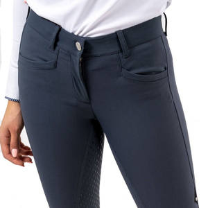 Custom High-Waisted Women's Equestrian Leggings with Anti-Slip Silicone Jodhpurs Horse <b>Riding</b> Competition Breeches Logo Design - Product Image 3