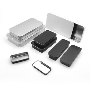 Envase Metálico Rectangular de 50ml 60ml 100ml para Cosméticos, Lata Deslizante Cuadrada con Tapa para Regalo - Product Image 1