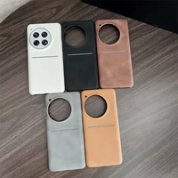 Étui de Luxe pour Téléphone Portable OnePlus 13/12/11/13R/12R/11R ACE 5/3 Pro 2/5G, Coque Semi-Intégrale en Cuir Agneau Synthétique avec Porte-Cartes