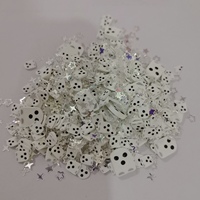 500g di argilla polimerica calda fantasma di Halloween cospargere graziosi paillettes a quattro punte per l'artigianato che fa decorazione del telefono fai da te Scrapbooking
