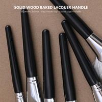 Ensemble de 27 pinceaux de maquillage en poils de renard artificiels, kit de pinceaux cosmétiques professionnels, pochette pour pinceaux, logo personnalisé, marque privée