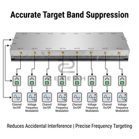 Módulo Amplificador de Potencia RF de Banda Ancha de 100W, 250-6300MHz, 6 en 1, CW SSPA