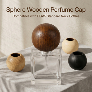 ฝาไม้ทรงกลมสำหรับน้ำหอมเวียดนาม WeWood Sphere มาตรฐาน FEA15 ฝาขวดไม้ทรงกลมสำหรับน้ำหอมโคโลญจน์ - Product Image 1