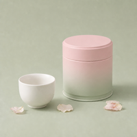 Offre Spéciale – Boîte en fer blanc ronde vide de 30g pour Matcha avec couvercle à vis hermétique, emballage alimentaire sûr pour poudre, logo personnalisé imprimé
