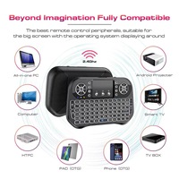 Souris aérienne I10 de haute qualité BT 2.4G Mode double Télécommande IR TV 7 rétroéclairage Mini clavier Pavé tactile pour Android Décodeur
